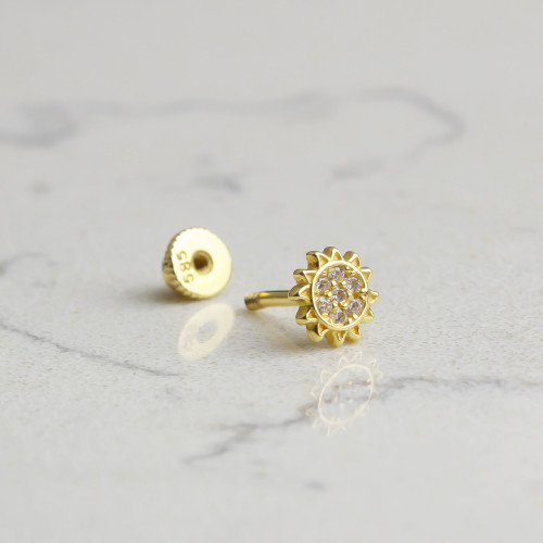 Glorria Altın Güneş Helix Piercing