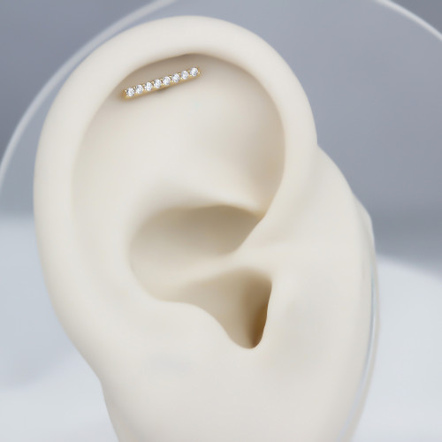 Glorria Altın Çizgi Helix Piercing