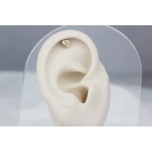 Glorria Altın Kalp Helix Piercing Glorria Altın Kalp Helix Piercing