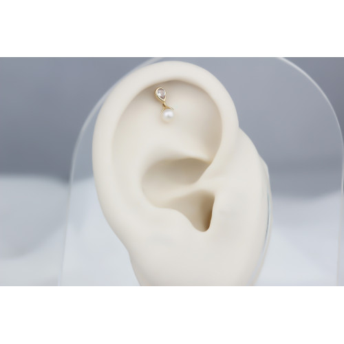 Glorria Altın İnci Damla Helix Piercing Glorria Altın İnci Damla Helix Piercing