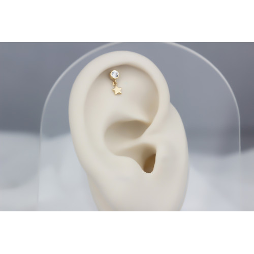 Glorria Altın Sallantı Tektaş Helix Piercing Glorria Altın Sallantı Tektaş Helix Piercing