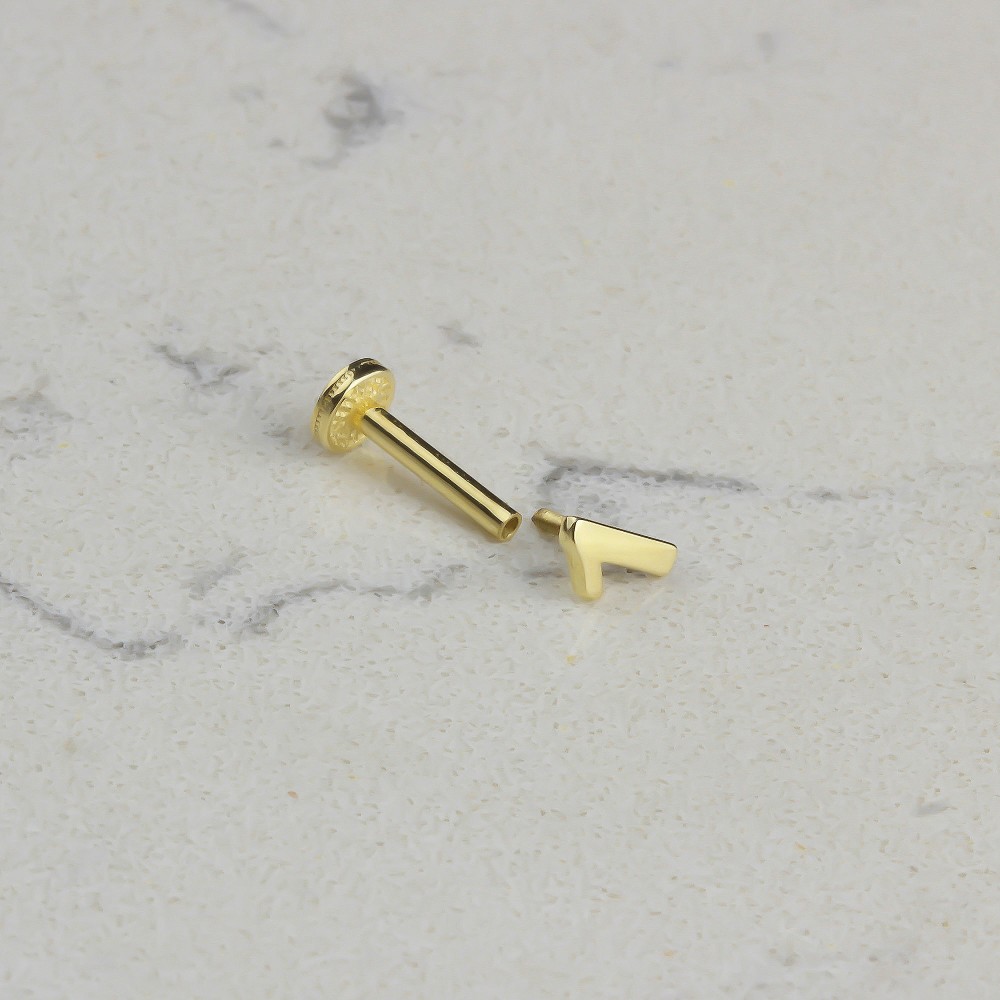 Glorria Altın 1 Rakam Tragus Piercing Glorria Altın 1 Rakam Tragus Piercing