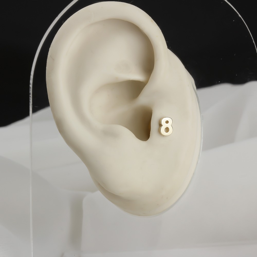 Glorria Altın 8 Rakam Tragus Piercing Glorria Altın 8 Rakam Tragus Piercing