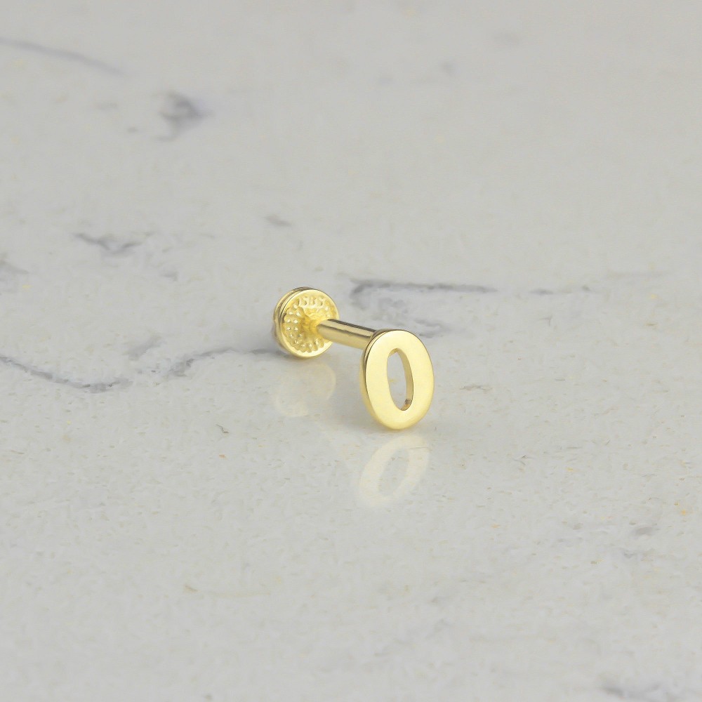 Glorria Altın 0 Rakam Tragus Piercing Glorria Altın 0 Rakam Tragus Piercing