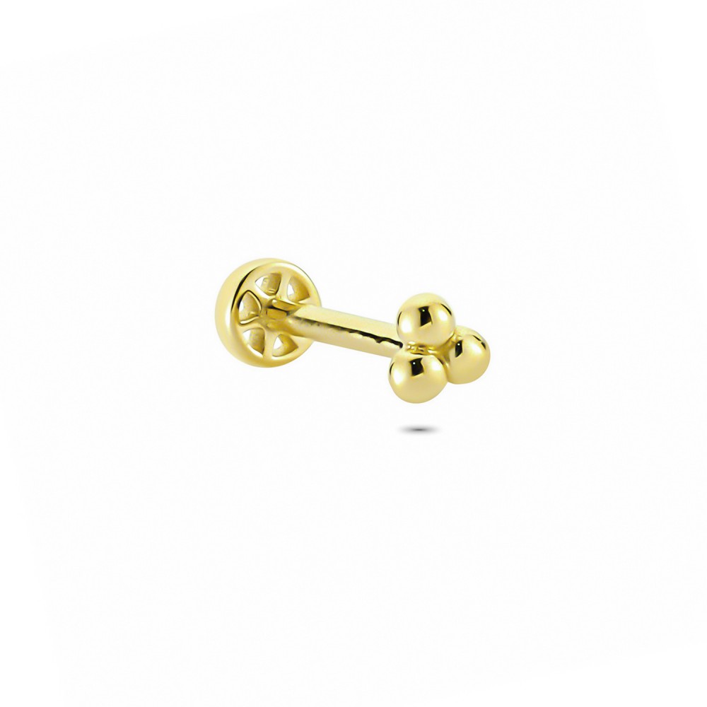 Glorria Altın 3 Top Tragus Piercing