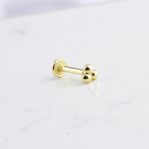 Glorria Altın 3 Top Tragus Piercing Glorria Altın 3 Top Tragus Piercing