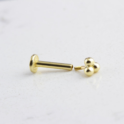 Glorria Altın 3 Top Tragus Piercing Glorria Altın 3 Top Tragus Piercing