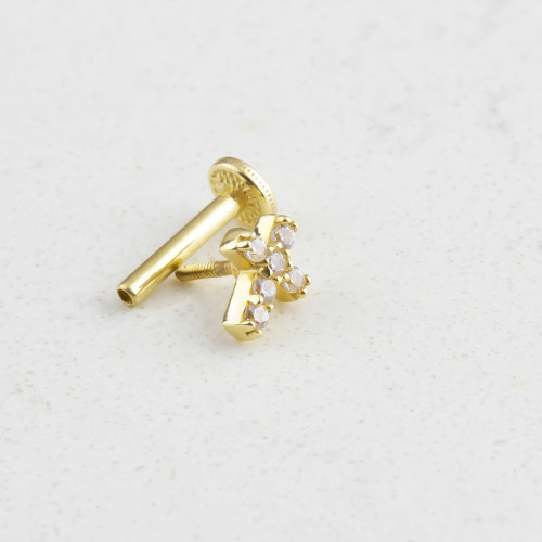Glorria Altın Haç Tragus Piercing Glorria Altın Haç Tragus Piercing