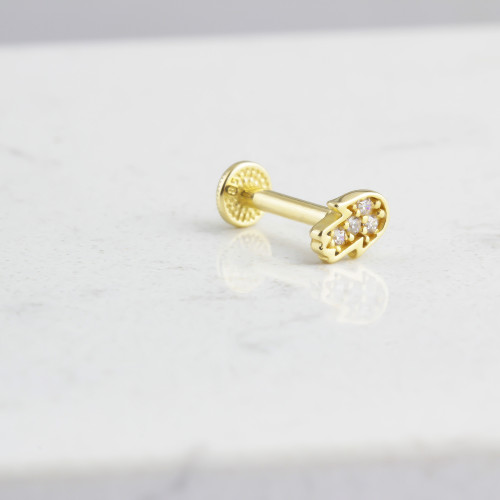 Glorria Altın Fatmanın Eli Tragus Piercing Glorria Altın Fatmanın Eli Tragus Piercing