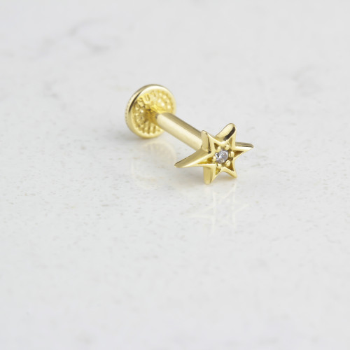 Glorria Altın Kutup Yıldızı Tragus Piercing Glorria Altın Kutup Yıldızı Tragus Piercing