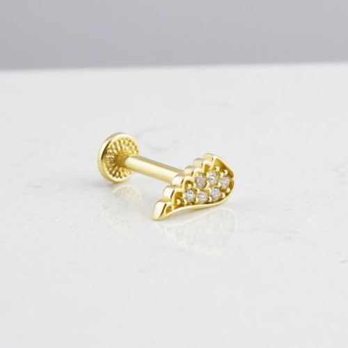 Glorria Altın Melek Kanadı Tragus Piercing Glorria Altın Melek Kanadı Tragus Piercing