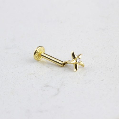 Glorria Altın Deniz Yıldızı Tragus Piercing Glorria Altın Deniz Yıldızı Tragus Piercing