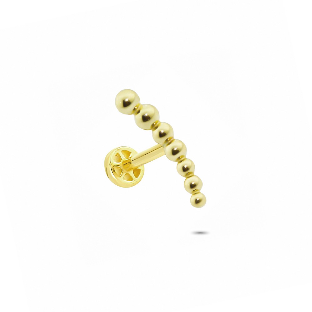 Glorria Altın Toplu Tragus Piercing