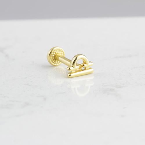 Glorria Altın Terazi Burcu Tragus Piercing