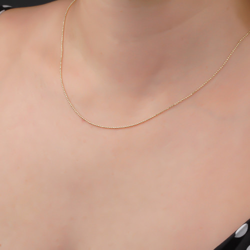 Glorria Altın Top Zincir Kolye