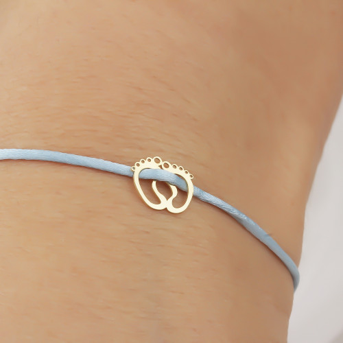 Glorria Altın Bebek Ayakizi İpli Bileklik Glorria Altın Bebek Ayakizi İpli Bileklik