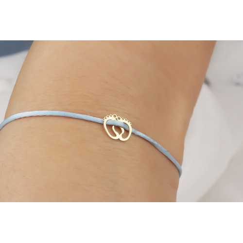 Glorria Altın Bebek Ayakizi İpli Bileklik