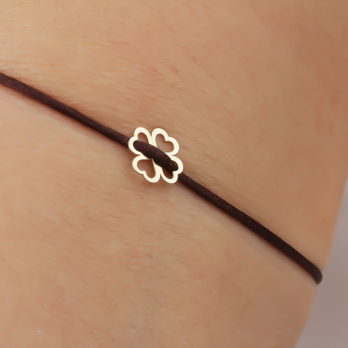 Glorria Altın Yonca İpli Bileklik Glorria Altın Yonca İpli Bileklik