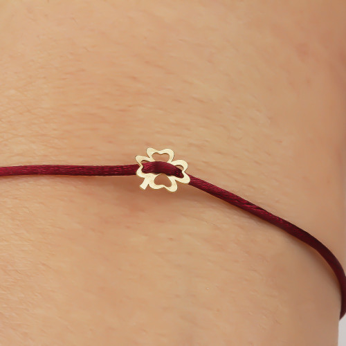 Glorria Altın Yonca İpli Bileklik Glorria Altın Yonca İpli Bileklik