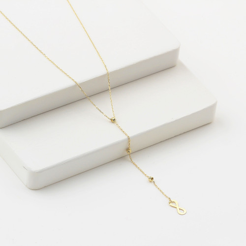 Glorria Altın Sonsuzluk Sarkık Kolye