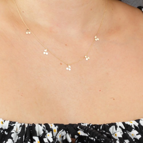 Glorria Altın Kiraz Kolye