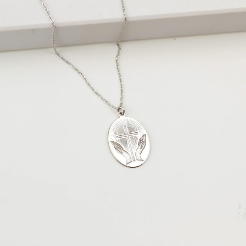 Glorria Gümüş Haç Kolye