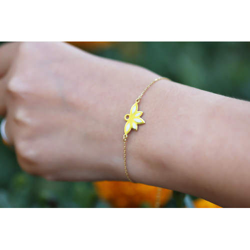 Glorria Gümüş Sedefli Lotus Bileklik Glorria Gümüş Sedefli Lotus Bileklik