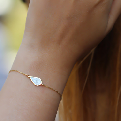 Glorria Gümüş Sedefli Geo Bileklik Glorria Gümüş Sedefli Geo Bileklik