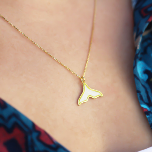 Glorria Gümüş Sedefli Deniz Kızı Kolye