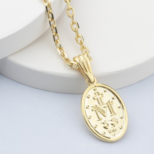 Glorria Gümüş Haç ve Meryemana Kolye Glorria Gümüş Haç ve Meryemana Kolye