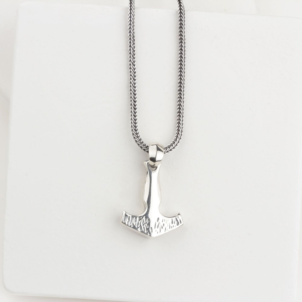 Glorria Gümüş Viking Mjölnir Çekici Kolye Glorria Gümüş Viking Mjölnir Çekici Kolye