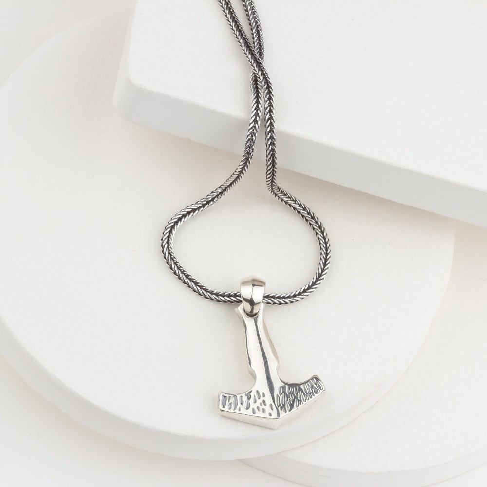 Glorria Gümüş Viking Mjölnir Çekici Kolye Glorria Gümüş Viking Mjölnir Çekici Kolye