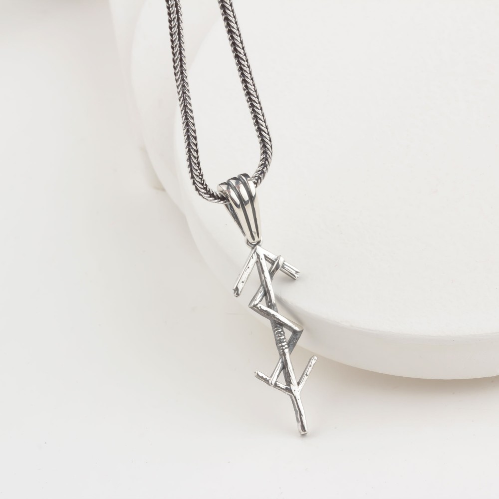 Glorria Gümüş Viking Runes Kolye