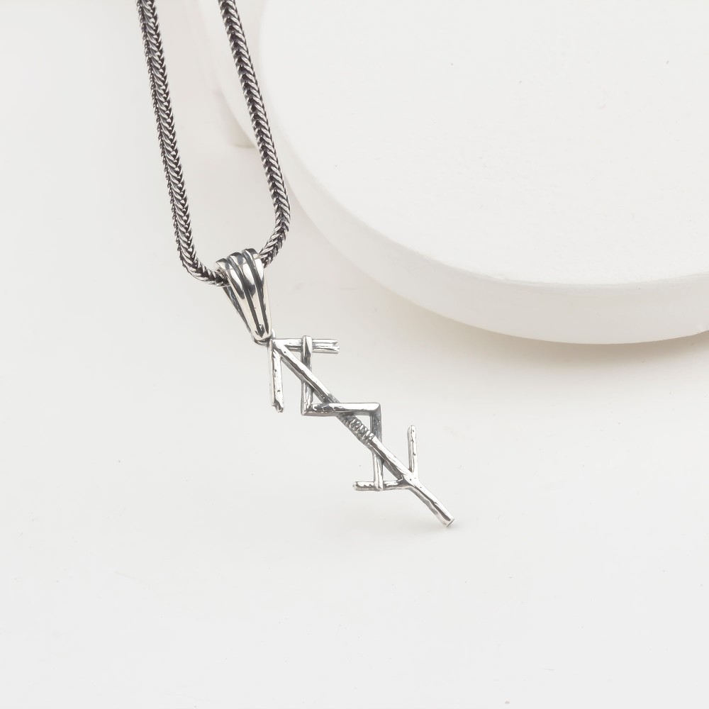 Glorria Gümüş Viking Runes Kolye