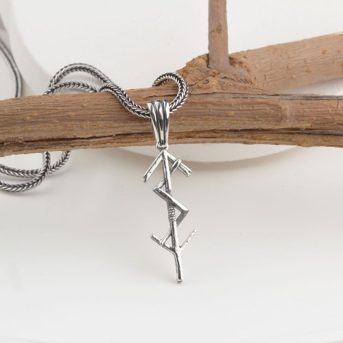 Glorria Gümüş Viking Runes Kolye