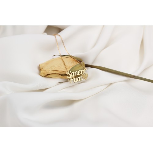 Glorria Kişiye Özel İsimli Kalp Gümüş Kolye Glorria Kişiye Özel İsimli Kalp Gümüş Kolye