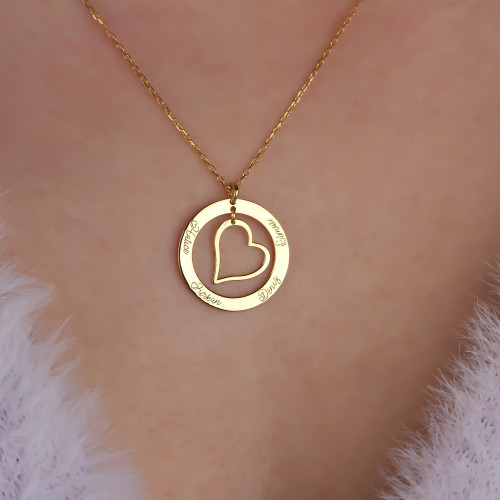 Glorria Kişiye Özel İsimli Kalp Gümüş Kolye