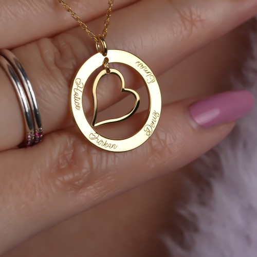 Glorria Kişiye Özel İsimli Kalp Gümüş Kolye