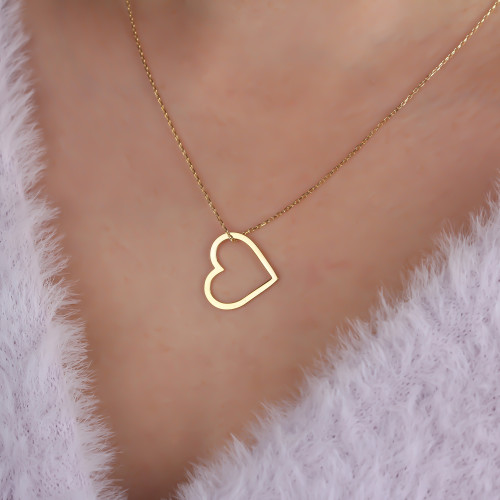 Glorria Gümüş Kalp Kolye