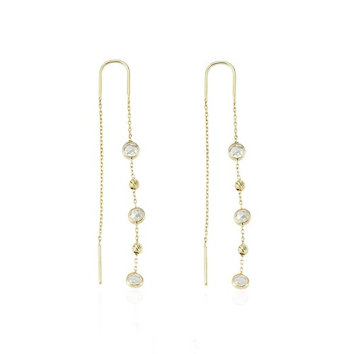 Glorria Altın Taşlı Küpe