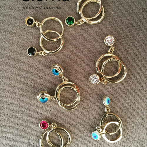 Glorria Altın Taşlı Küpe Glorria Altın Taşlı Küpe