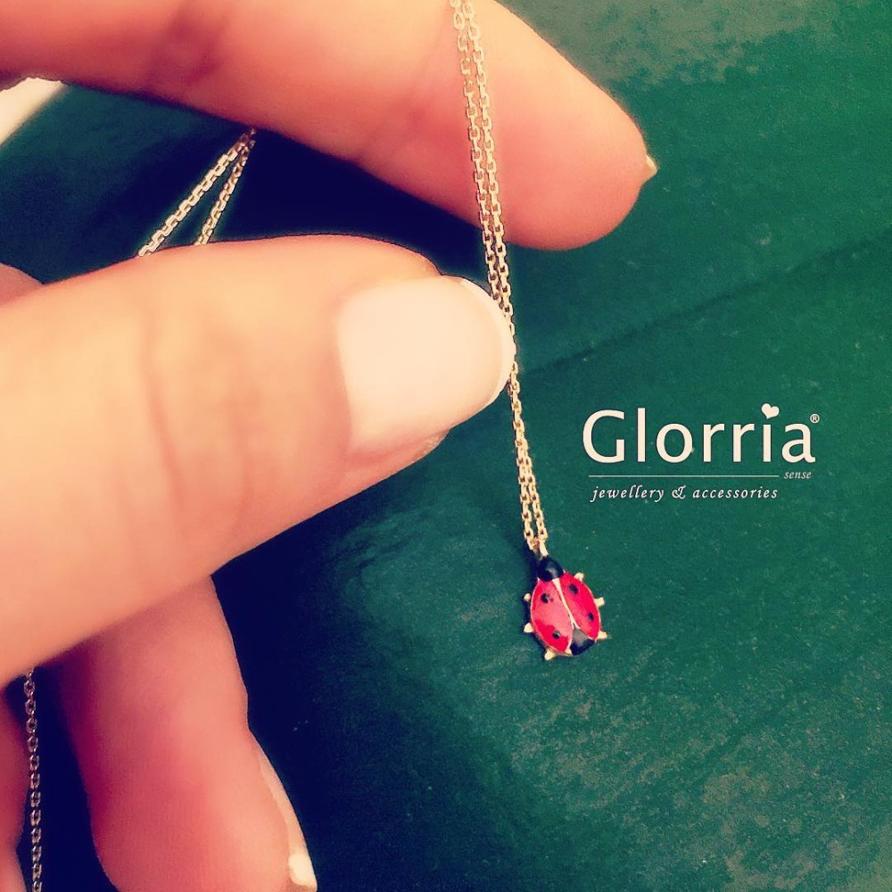 Glorria Altın Uğur Böceği Kolye Glorria Altın Uğur Böceği Kolye