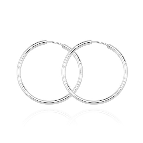 Glorria Gümüş 3,5 cm Halka Küpe Glorria Gümüş 3,5 cm Halka Küpe