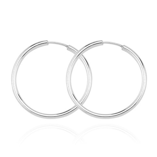 Glorria Gümüş 4,5 cm Halka Küpe Glorria Gümüş 4,5 cm Halka Küpe