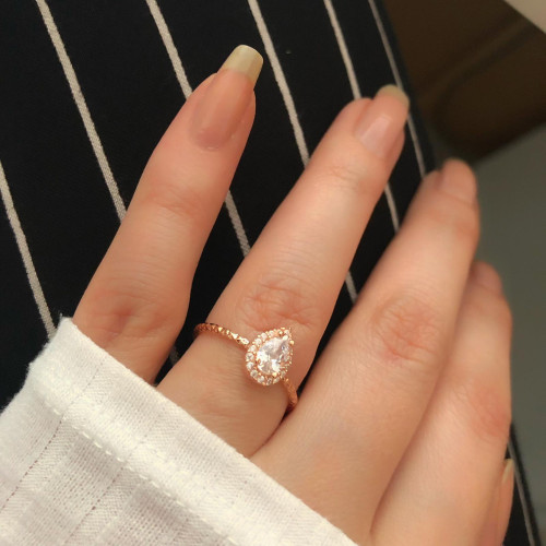 Glorria Gümüş Damla Anturaj Yüzük Glorria Gümüş Damla Anturaj Yüzük