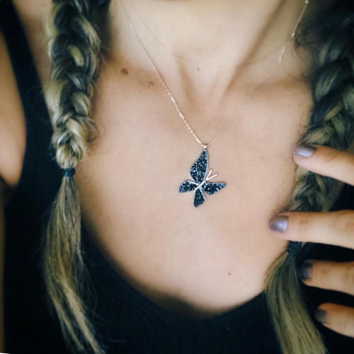 Glorria Gümüş Kelebek Kolye Glorria Gümüş Kelebek Kolye