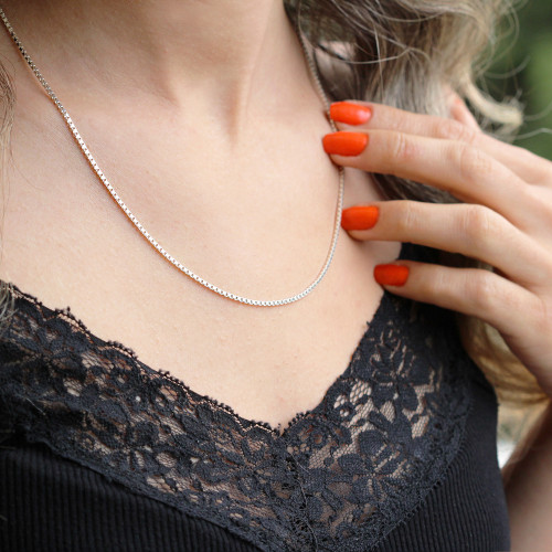 Glorria Gümüş Küp Zincir Glorria Gümüş Küp Zincir