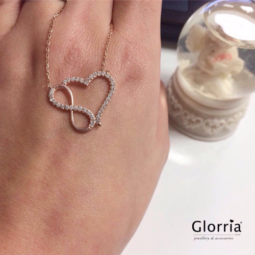 Glorria Gümüş Sonsuzluk - Kalp Kolye Glorria Gümüş Sonsuzluk - Kalp Kolye