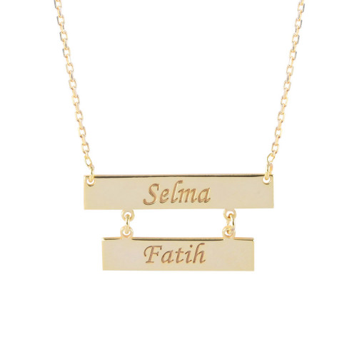 Glorria Kişiye Özel 2 İsimli Gümüş Kolye GLR669