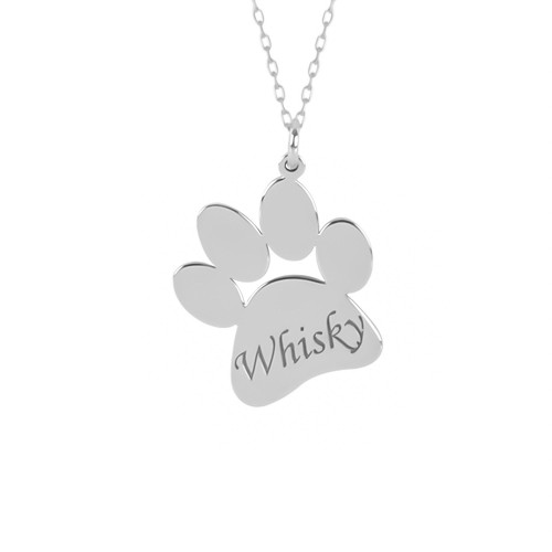 Glorria Kişiye Özel İsimli Pati Gümüş Kolye Glorria Kişiye Özel İsimli Pati Gümüş Kolye